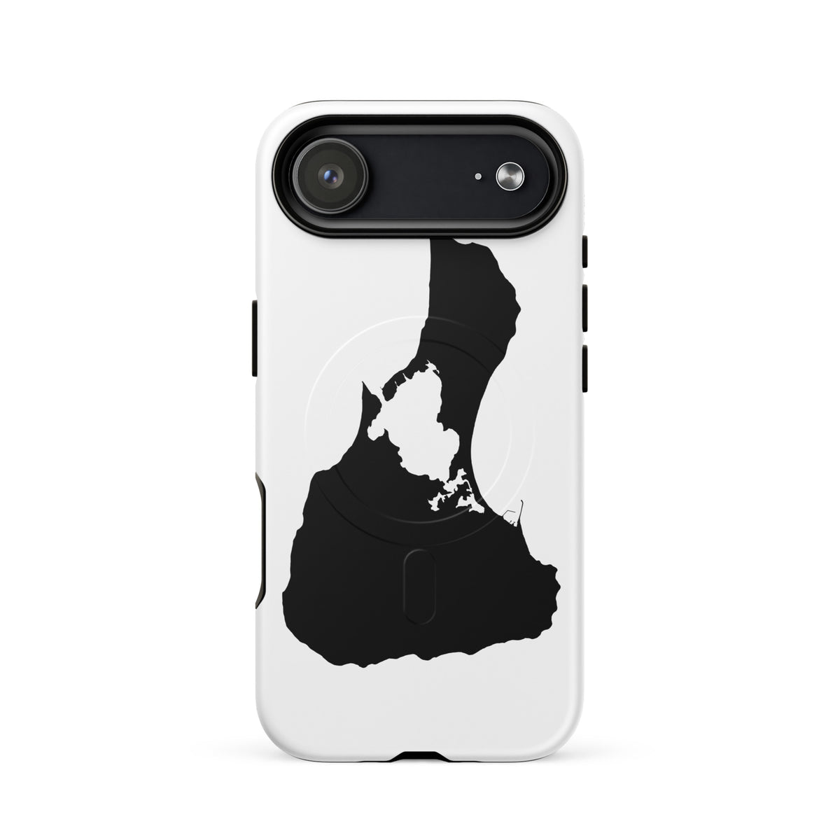 White Block Island MagSafe phone case for iPhone 17 Air, front view