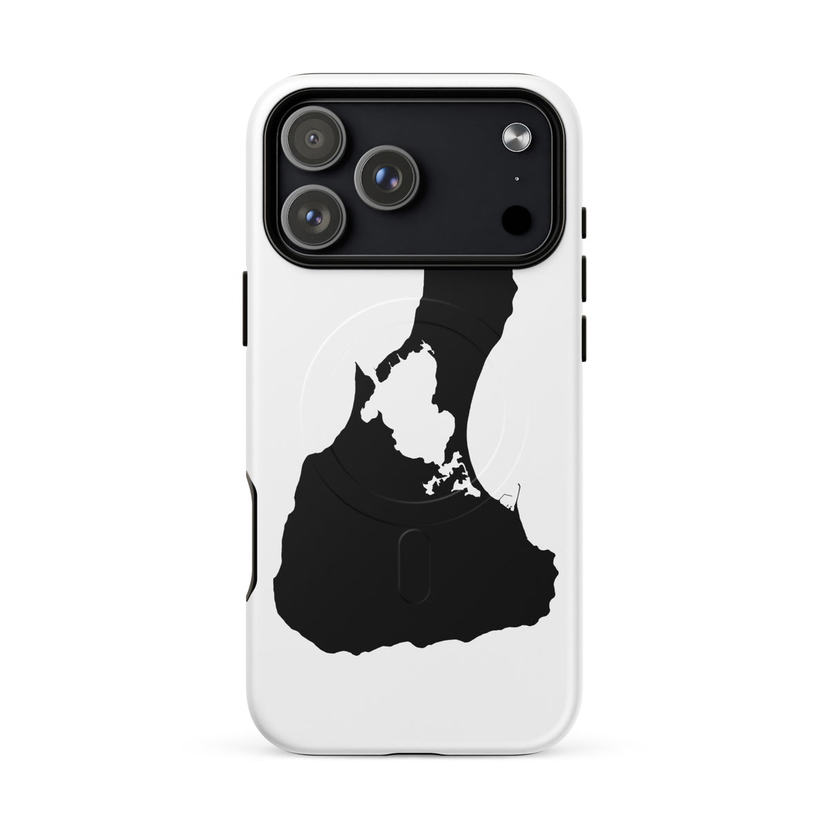 White Block Island MagSafe phone case for iPhone 17 Pro Max, front view