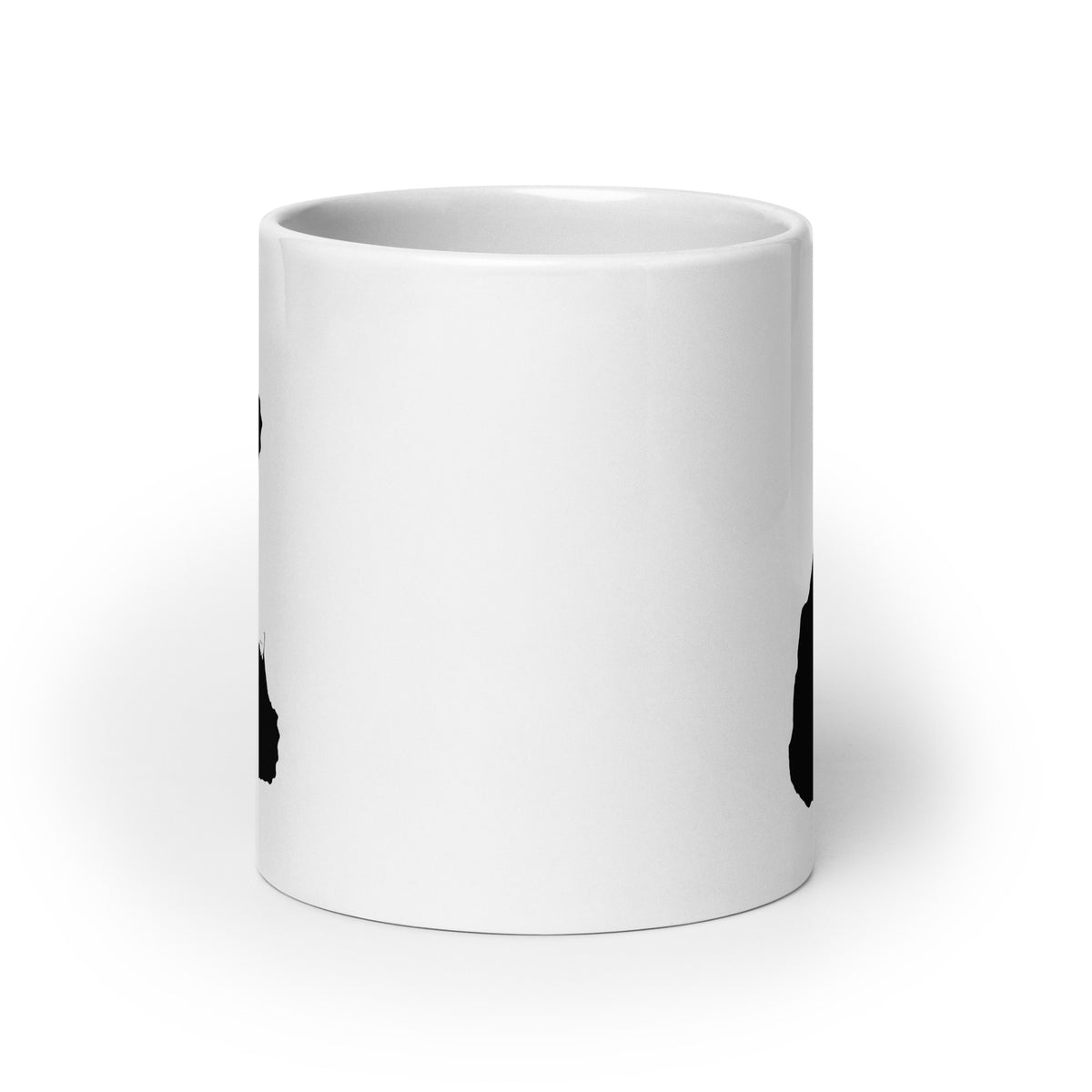 White 20 oz Block Island ceramic mug, front view